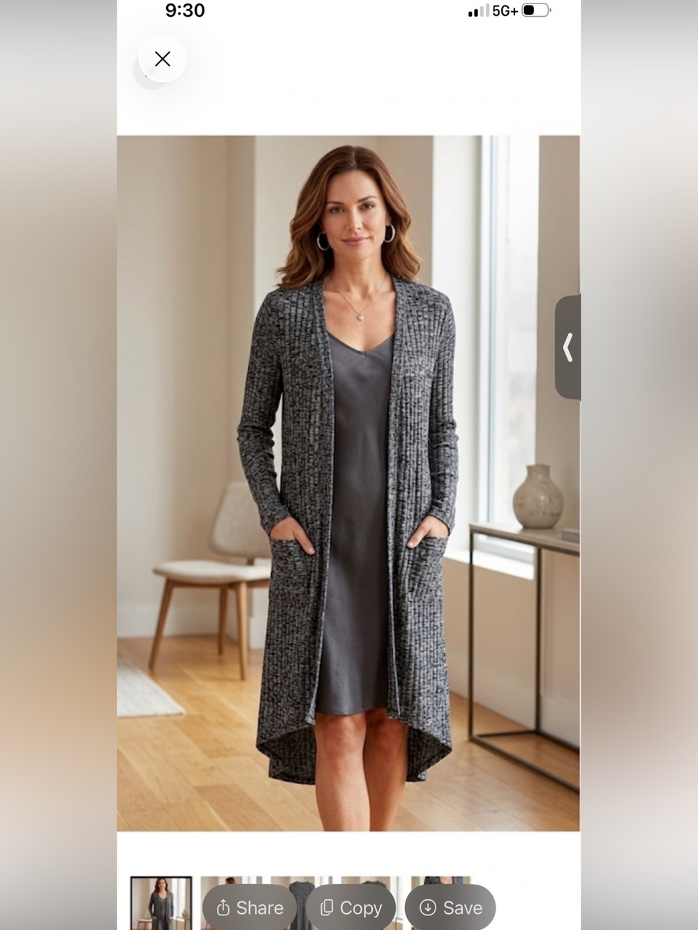 3/$20 final sale Calvin Klein Gray Ribbed Women's Sweater